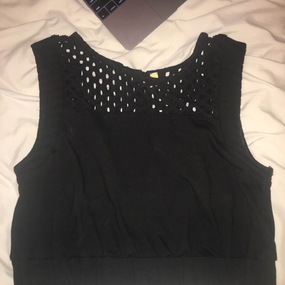 Free People black crop top